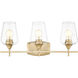 Joliet Vanity Wall Light in Burnished Brass