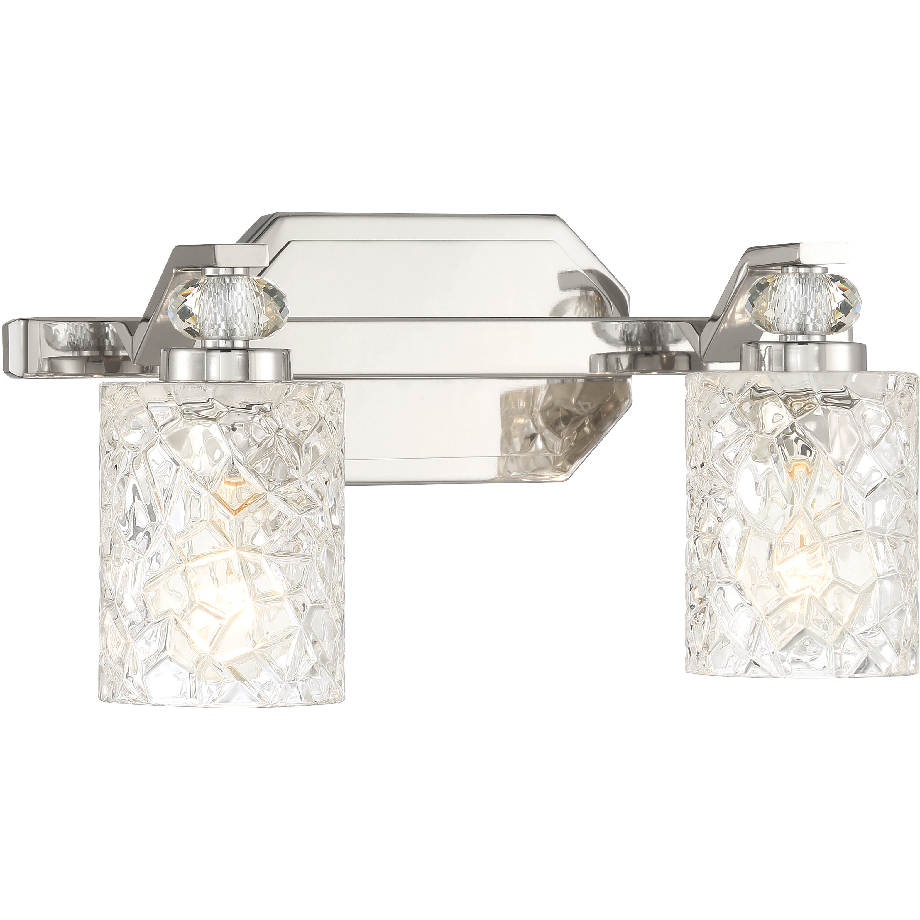 Crystal Kay 2 Light 15.88 inch Chrome Bath Vanity Wall Light