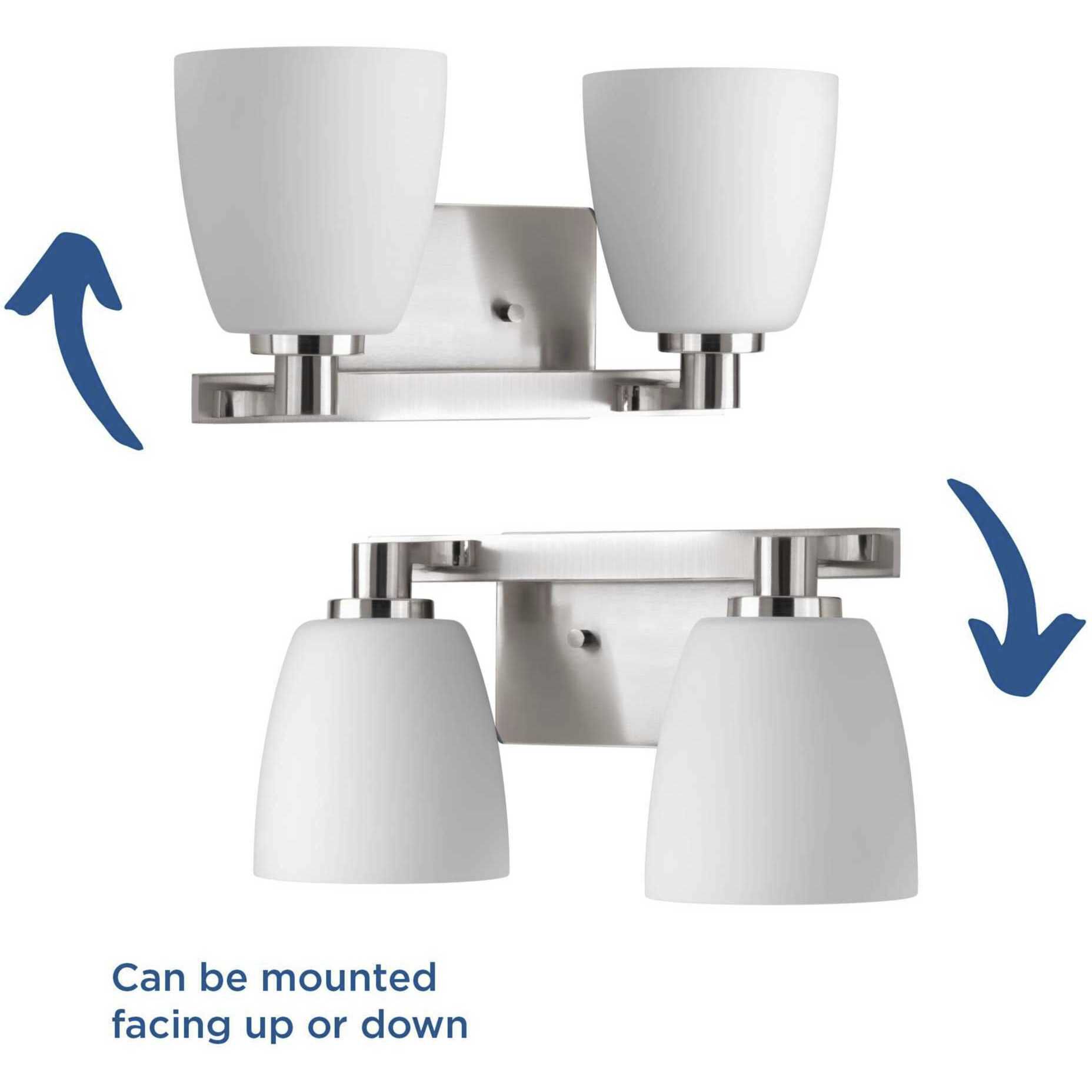 Fleet 2 Light 14.13 inch Brushed Nickel Bath Vanity Wall Light