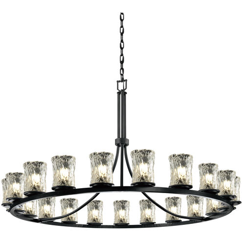Veneto Luce 21 Light 60 inch Matte Black Chandelier Ceiling Light in Clear Textured (Veneto Luce), Incandescent