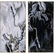 Marbled Black / White / Gold Wall Art, Set of 2 