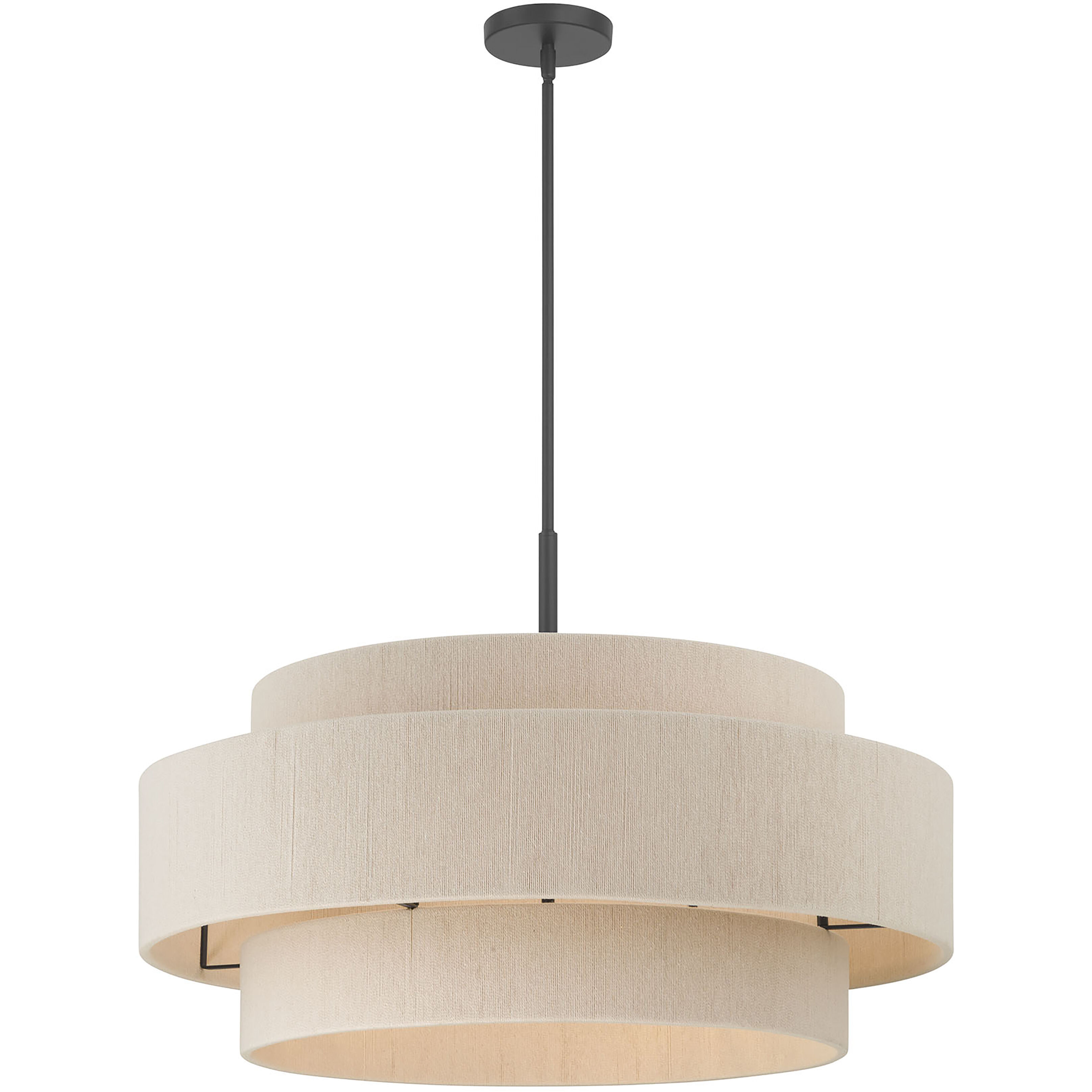 Helbert 6 Light 30 inch Matte Black Pendant Ceiling Light