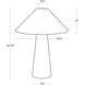 Koda 25.75 inch 100 watt White Table Lamp Portable Light