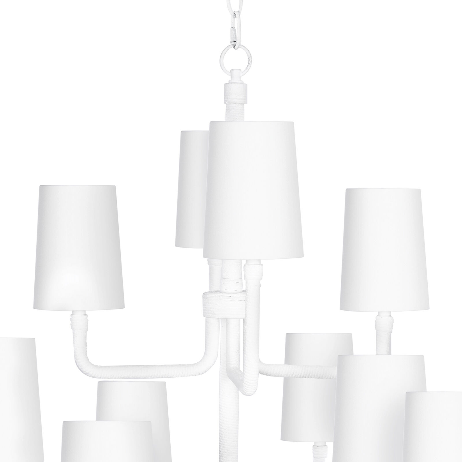 Boracay 10 Light 36.75 inch White Chandelier Ceiling Light, Large