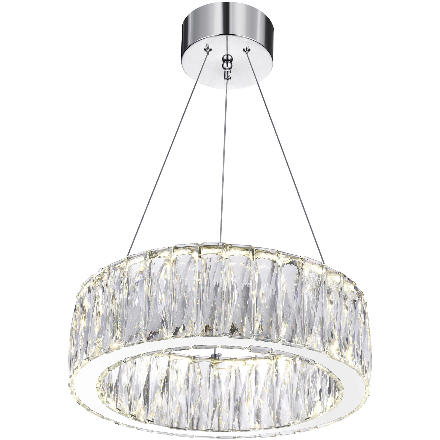 Juno LED 16 inch Chrome Chandelier Ceiling Light