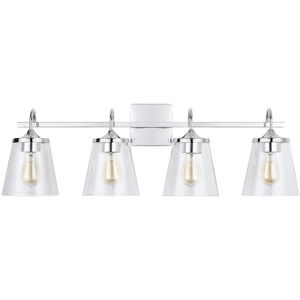 Jayne 4 Light 33.25 inch Chrome Vanity Light Wall Light