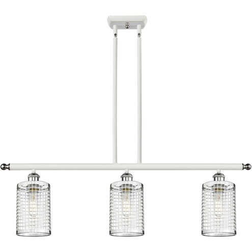 Nestbrook 3 Light 36 inch White and Polished Chrome Island Light Ceiling Light