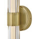 Georgette LED 5.25 inch Lacquered Brass Bath Light Wall Light