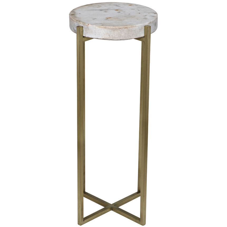 Soho 26.5 X 11 inch Antique Brass Side Table