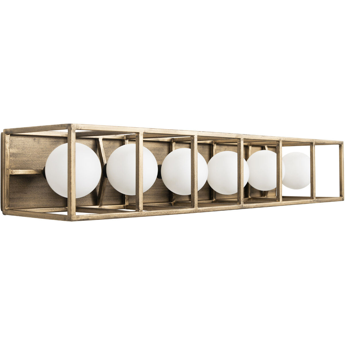 Plaza LED 28.38 inch Havana Gold and Carbon Bath Vanity Wall Light