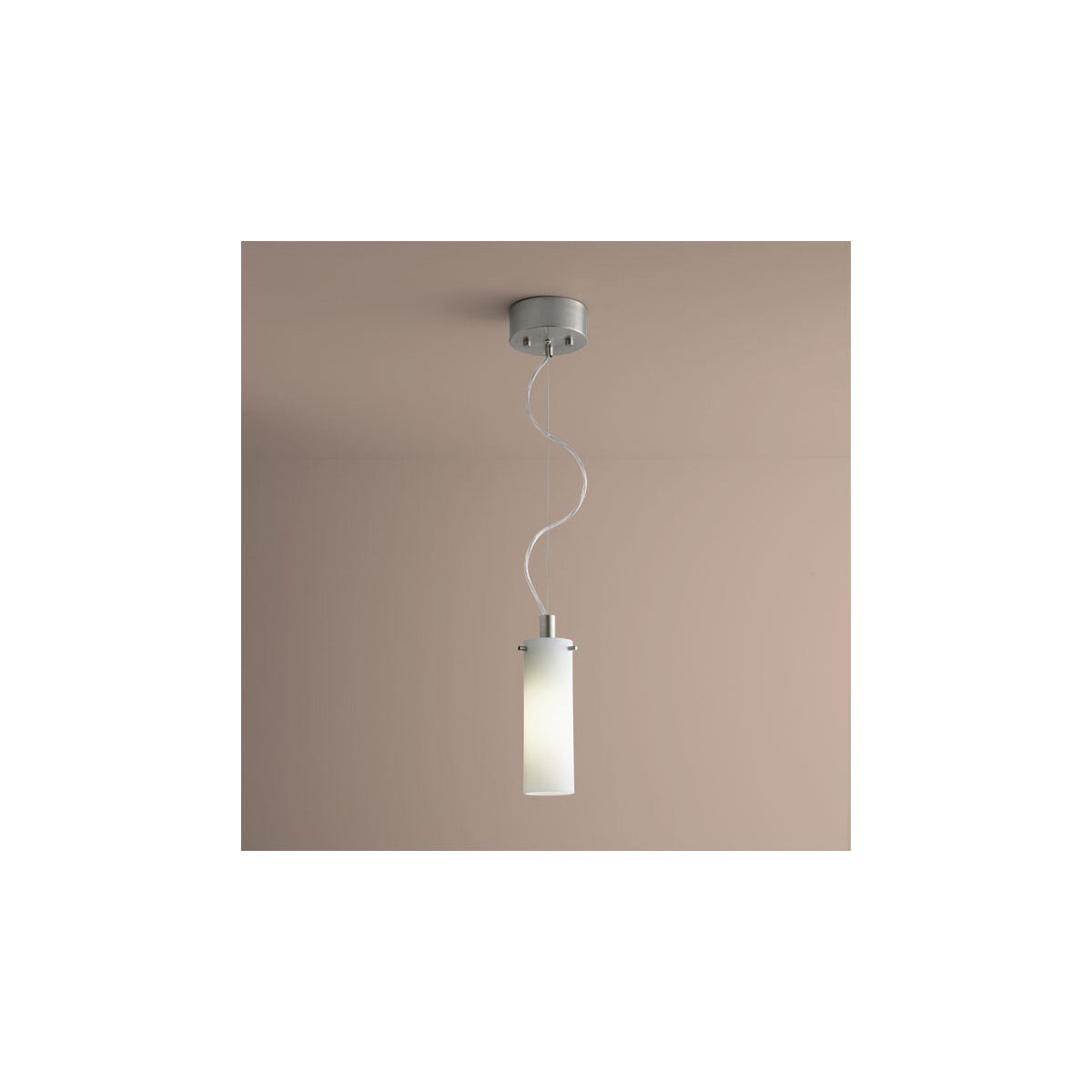 Lotus 1 Light 3 inch Satin Nickel Pendant Ceiling Light