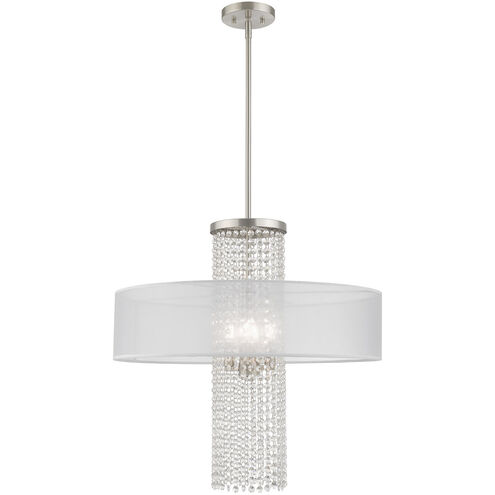 Bella Vista 4 Light 24 inch Brushed Nickel Pendant Chandelier Ceiling Light