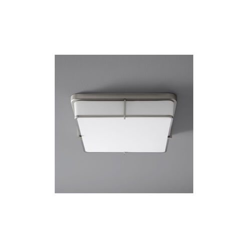 Geo 2 Light 17 inch Satin Nickel Flush Mount Ceiling Light