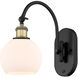 Ballston Athens 1 Light 6 inch Black Antique Brass Sconce Wall Light
