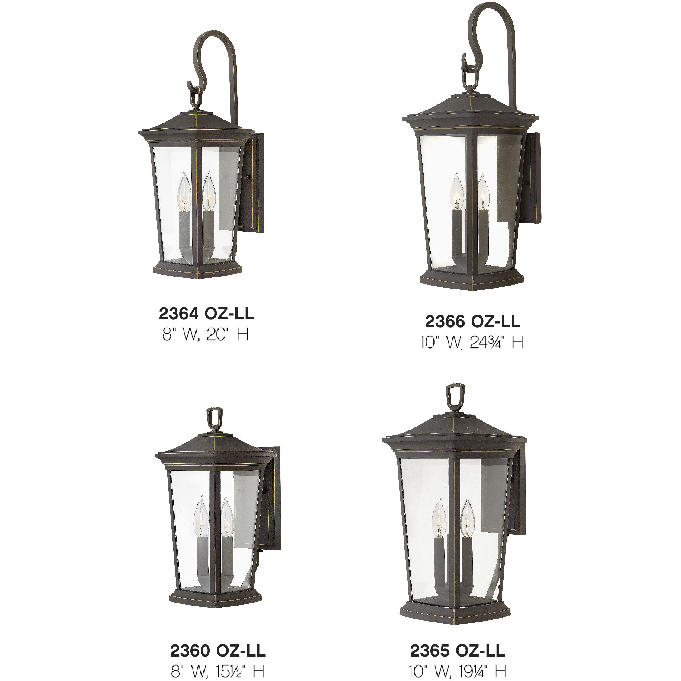 Bromley LED 19 inch Oil Rubbed Bronze Outdoor Wall Mount Lantern, Medium