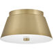 Tess 2 Light 10.5 inch Lacquered Brass Flush Mount Ceiling Light