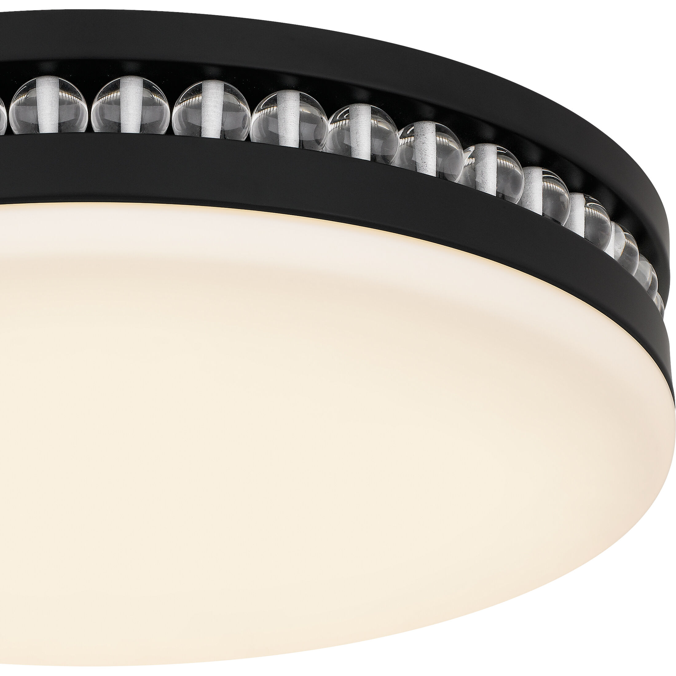Carey LED 16 inch Matte Black Flush Mount Ceiling Light, Medium