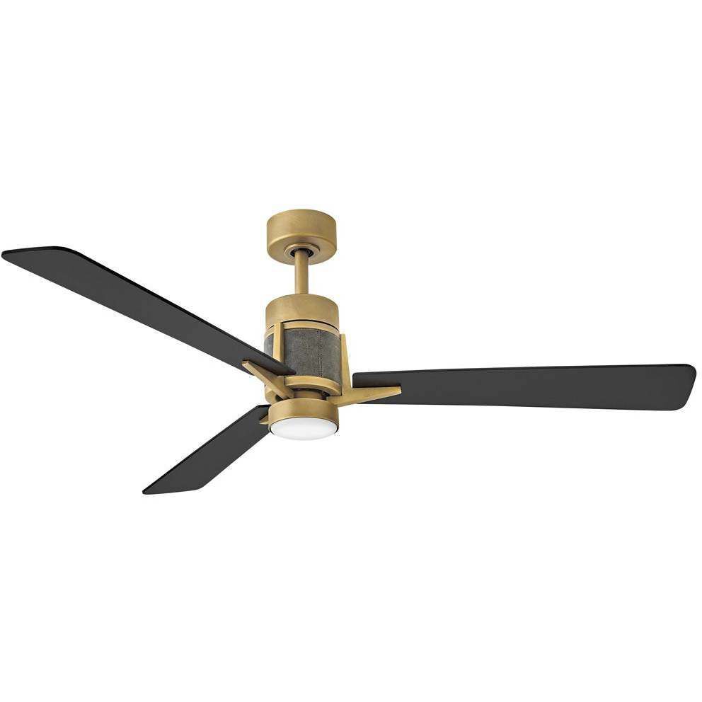 Atticus 56 inch Heritage Brass with Matte Black Blades Fan