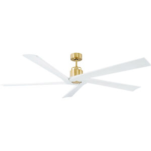 Aspen 70 inch Burnished Brass with Matte White Blades Ceiling Fan