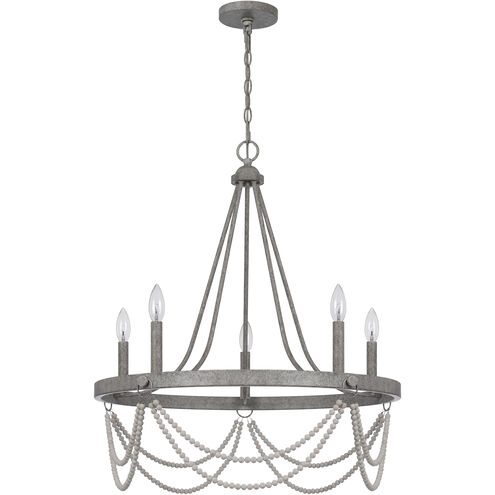 Anniston 5 Light 26 inch Antique Silver Chandelier Ceiling Light