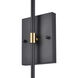 Taran 10.5 inch 60.00 watt Matte White with Black and Aged Brass Swing Arm Sconce Wall Light