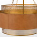Newcomb 6 Light 31.75 inch Aged Brass and Brown Chandelier Ceiling Light