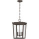 Belmont 3 Light 12 inch Twilight Bronze Outdoor Pendant