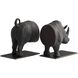 Etosha Charcoal and Bronze Bookends, Set of 2