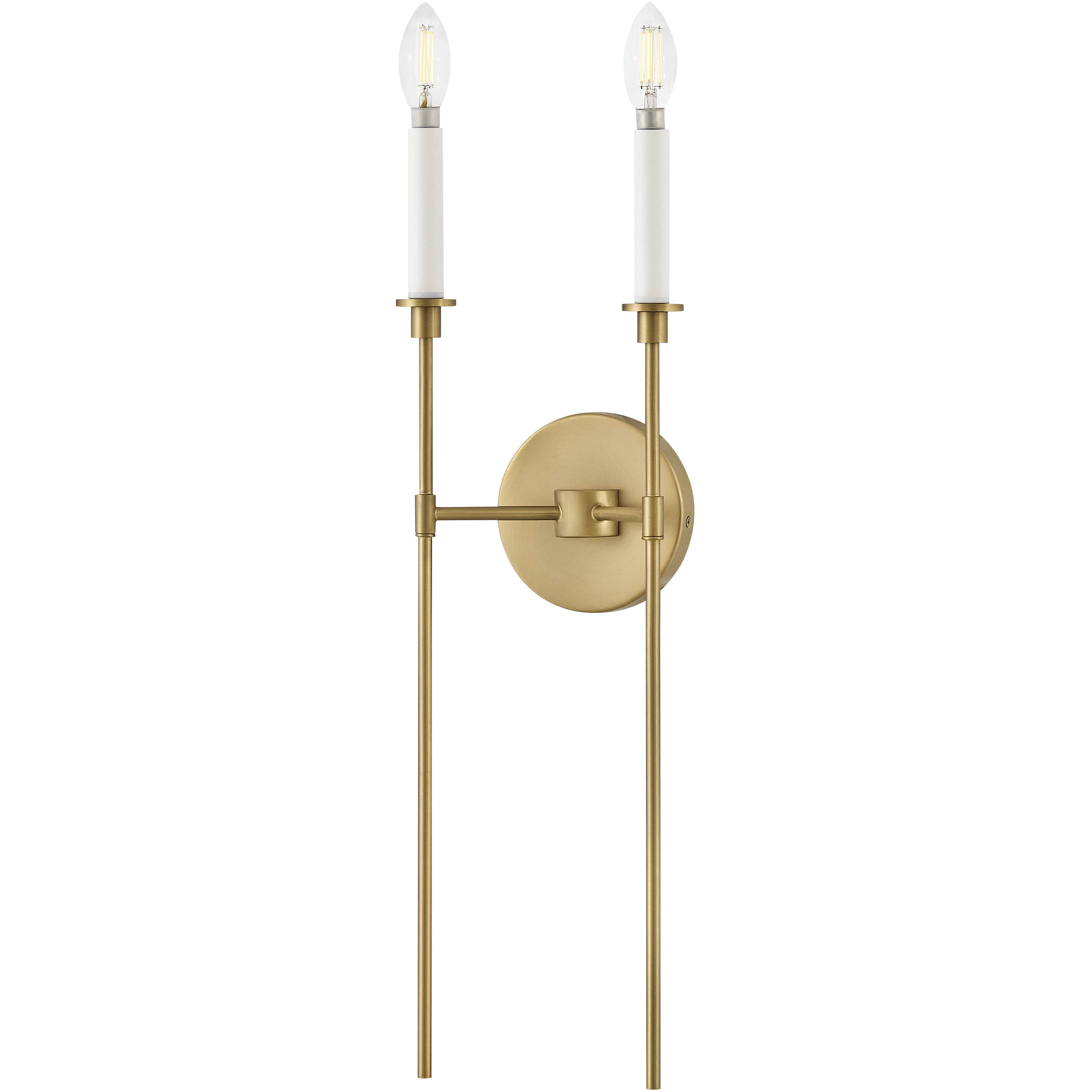 Hux 2 Light 7.5 inch Lacquered Brass with Warm White Sconce Wall Light