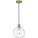 Edison Athens Water Glass 1 Light 8 inch Brushed Brass Mini Pendant Ceiling Light