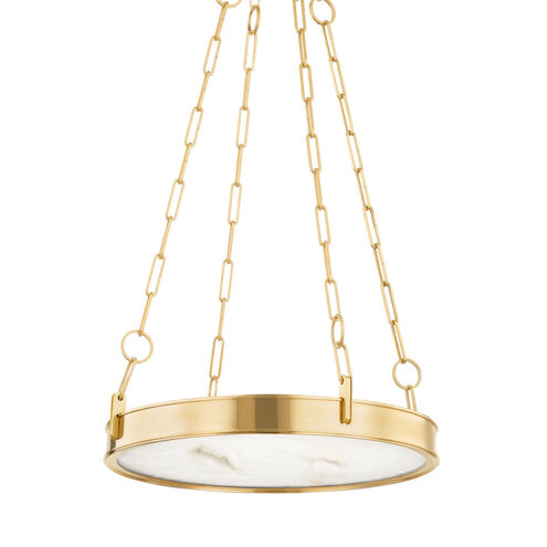 Kirby LED 20 inch Aged Brass Chandelier Ceiling Light