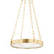 Kirby LED 20 inch Aged Brass Chandelier Ceiling Light