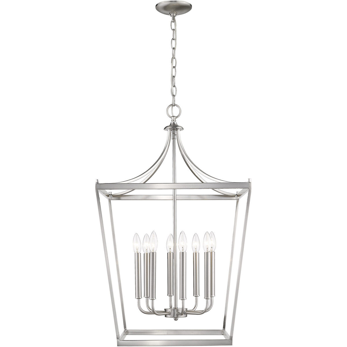 Kennedy 8 Light 20 inch Satin Nickel Chandelier Ceiling Light