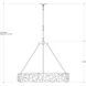 Oyster Shell 8 Light 38 inch Textured Bronze Chandelier Ceiling Light