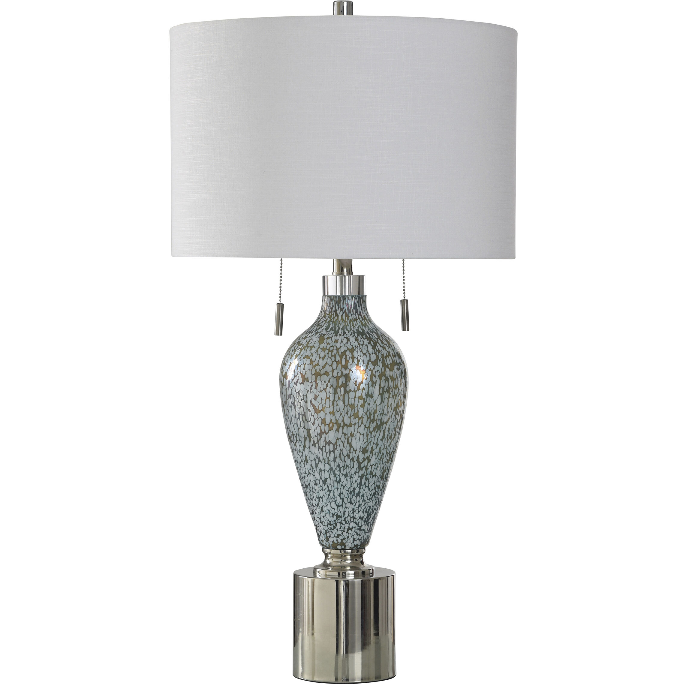Cameron 33.25 inch 60.00 watt Multi - Blue and Iridescent and Silver Table Lamp Portable Light