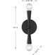 Contemporary 2 Light 4.75 inch Matte Black Wall Sconce Wall Light