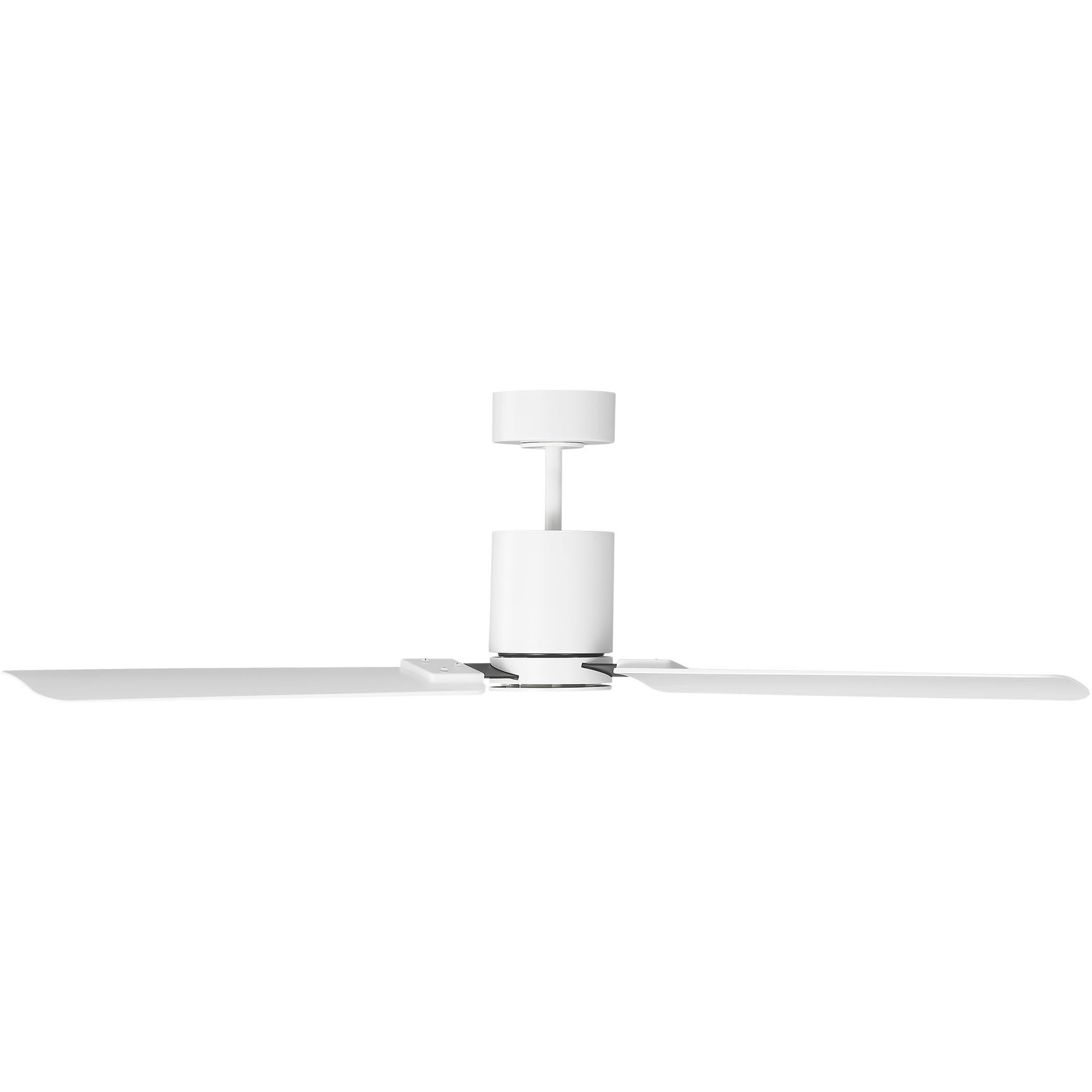 Cleancut 54 inch Matte White with Matte White ABS Blades Indoor/Outdoor Smart Ceiling Fan