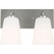 Miles 2 Light 12 inch Brushed Nickel Vanity Light Wall Light, Medium