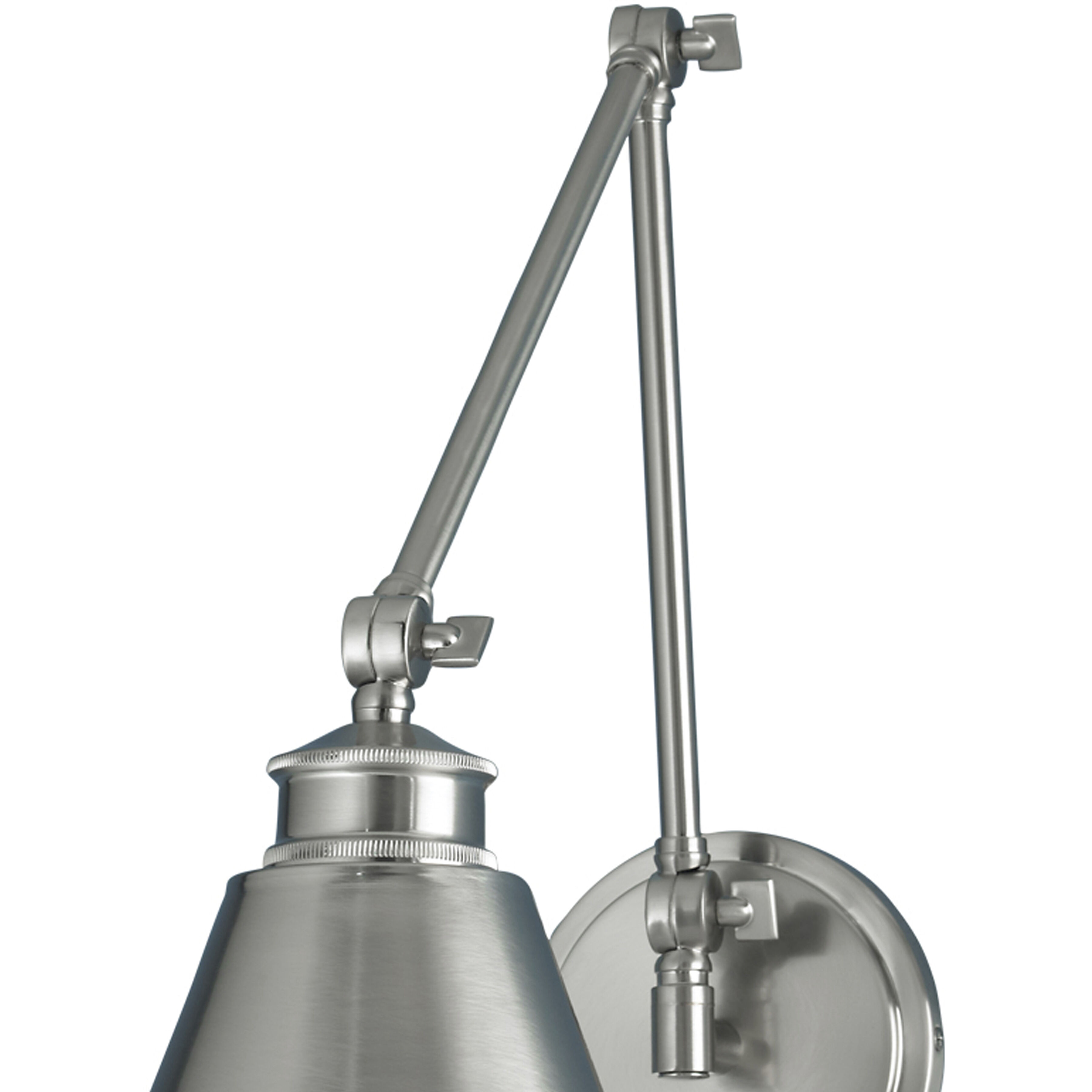 Aidan 8 inch Brushed Nickel Swingarm Sconce Wall Light