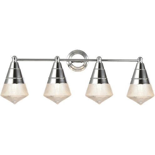 Hargreaves 4 Light 33.25 inch Polished Chrome Bath Vanity Wall Light