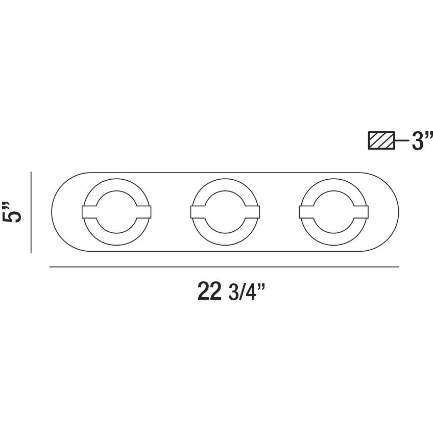 Balewood LED 22 inch Chrome Vanity Light Wall Light