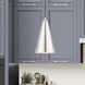 Dulce 1 Light 7 inch Brushed Aluminum with Polished Chrome Accents Mini Pendant Ceiling Light