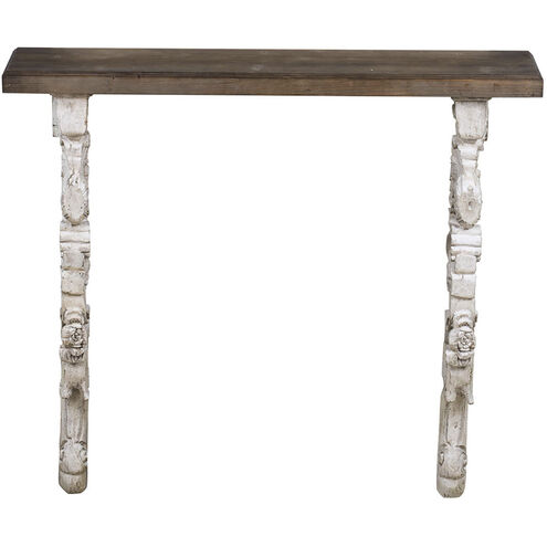 Classic 47.2 inch Natural and White Wall Shelf