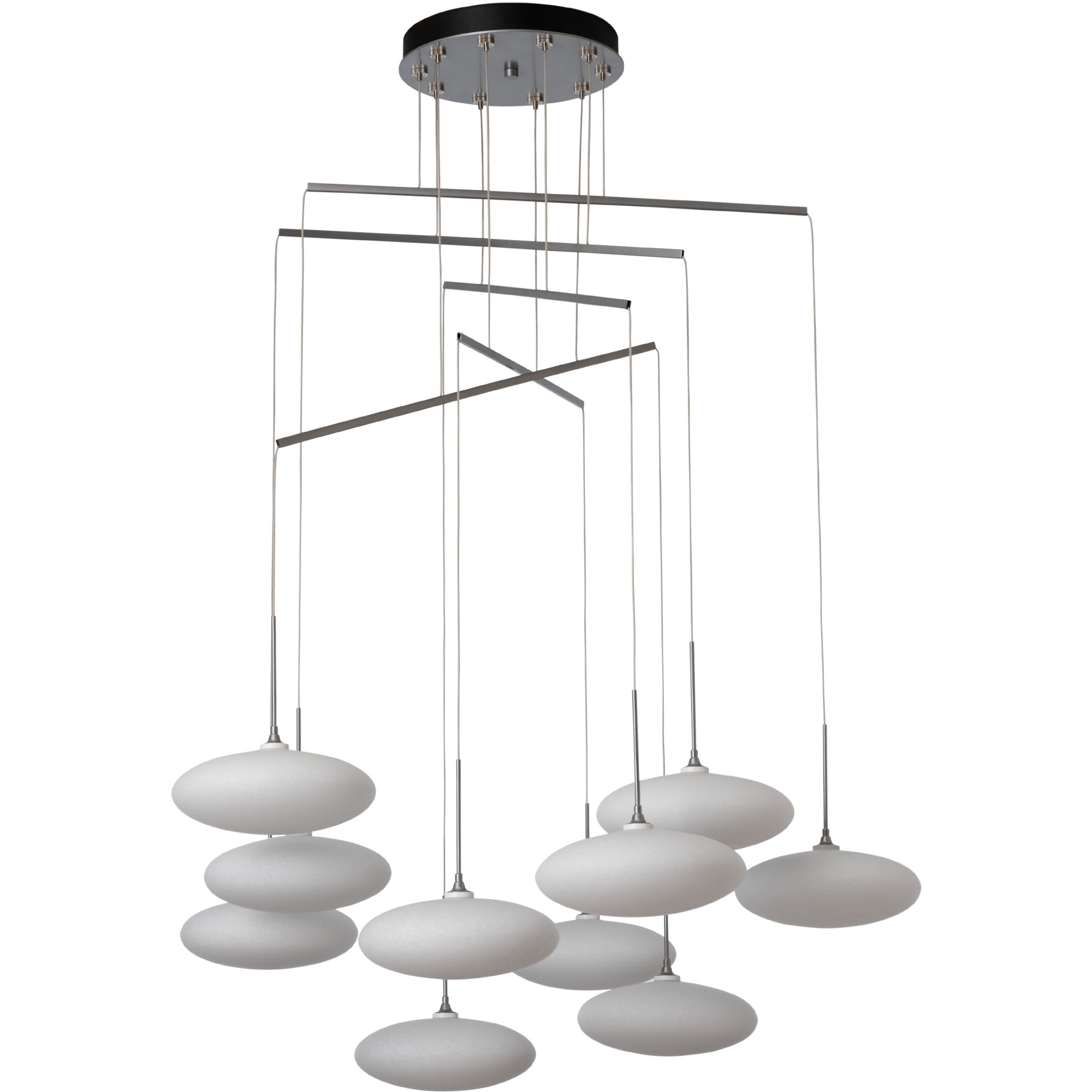 Clouds 10 Light 41.7 inch Vintage Platinum Mobile Pendant Ceiling Light