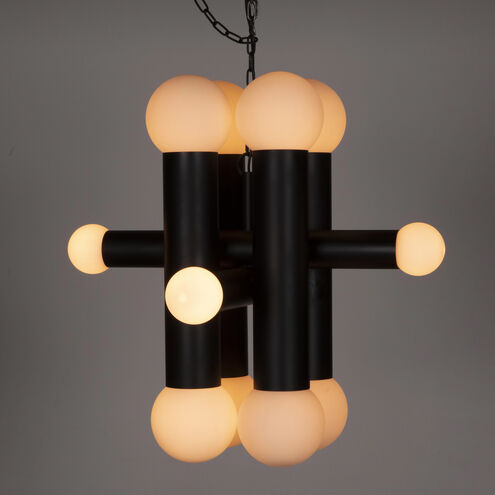 Amadeus 12 Light 36 inch Matte Black Chandelier Ceiling Light