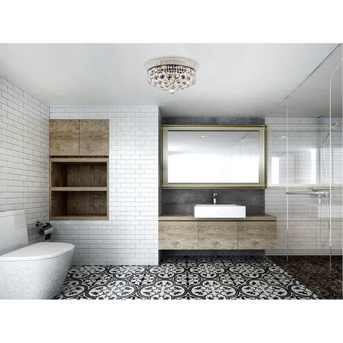 Primo 8 Light 16 inch Black and Clear Flush Mount Ceiling Light