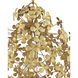 Cloverfield 1 Light 23 inch Contemporary Gold Leaf and Contemporary Gold Pendant Ceiling Light