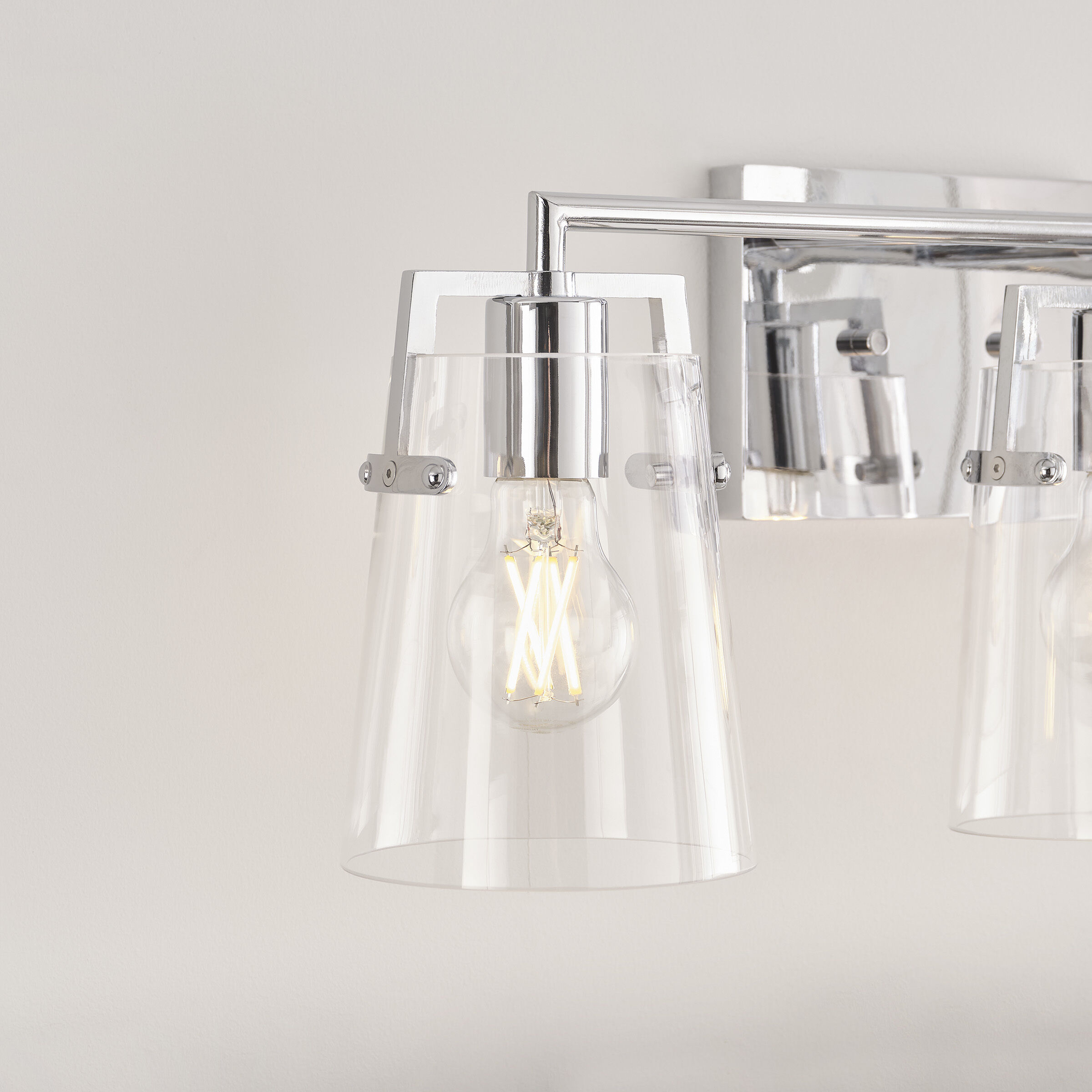 Drew & Jonathan Crofton 3 Light 24 inch Chrome Wall Bath Fixture Wall Light