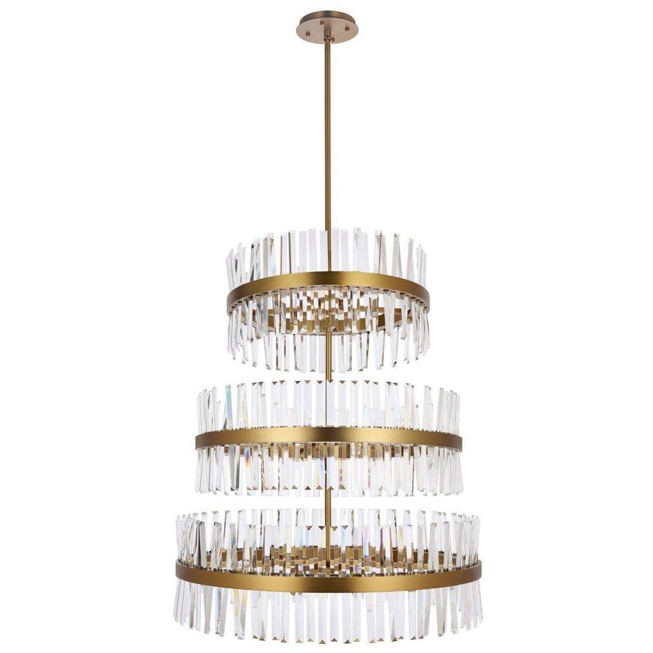 Serephina 46 Light 36 inch Satin Gold Chandelier Ceiling Light