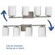 Mast 4 Light 34 inch Brushed Nickel Bath Vanity Wall Light